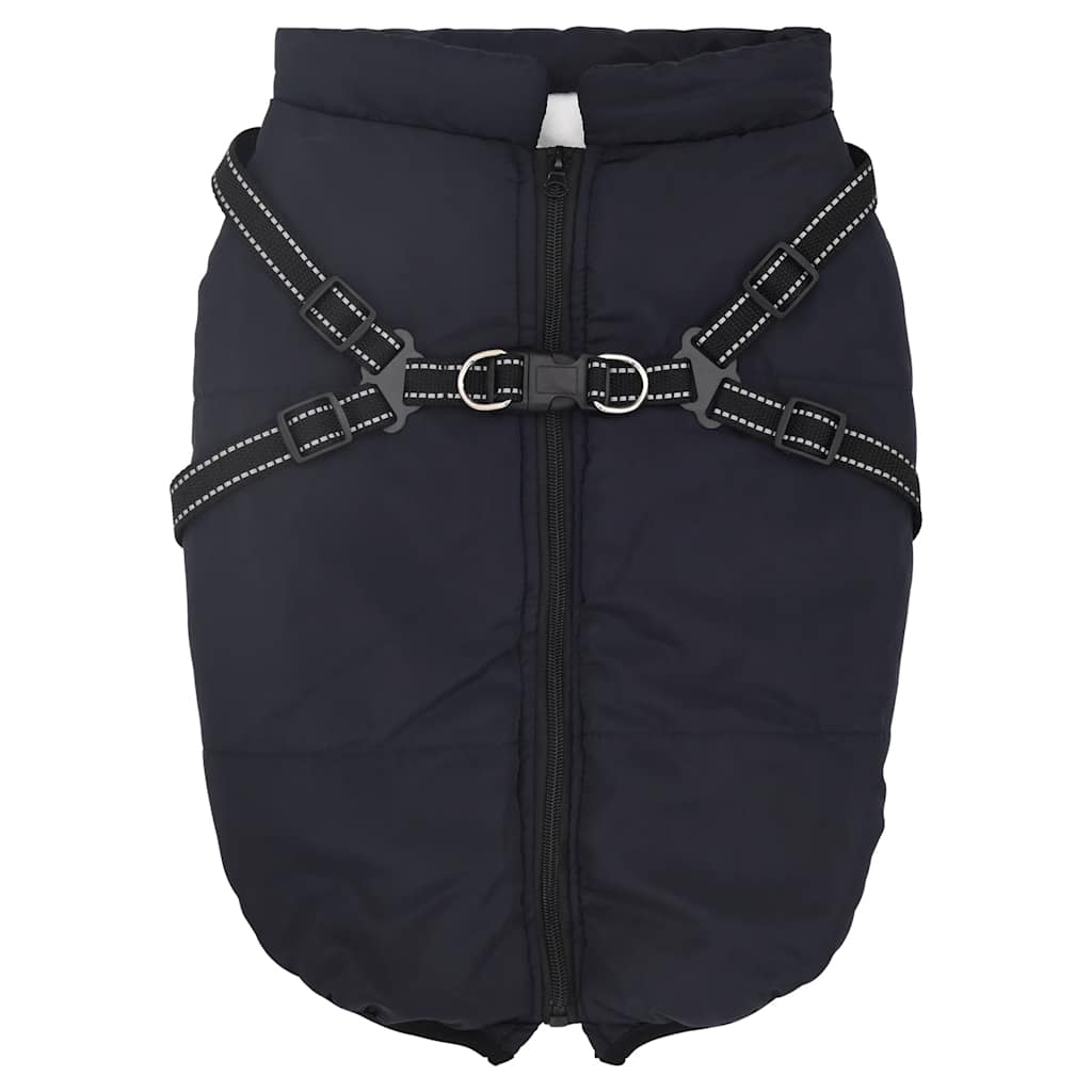 Cappotto Cani Imbracatura Impermeabile Riflettente Blu Navy L68