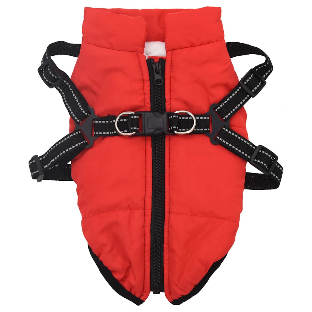 Cappotto Cani Imbracatura Impermeabile Riflettente Rosso L32