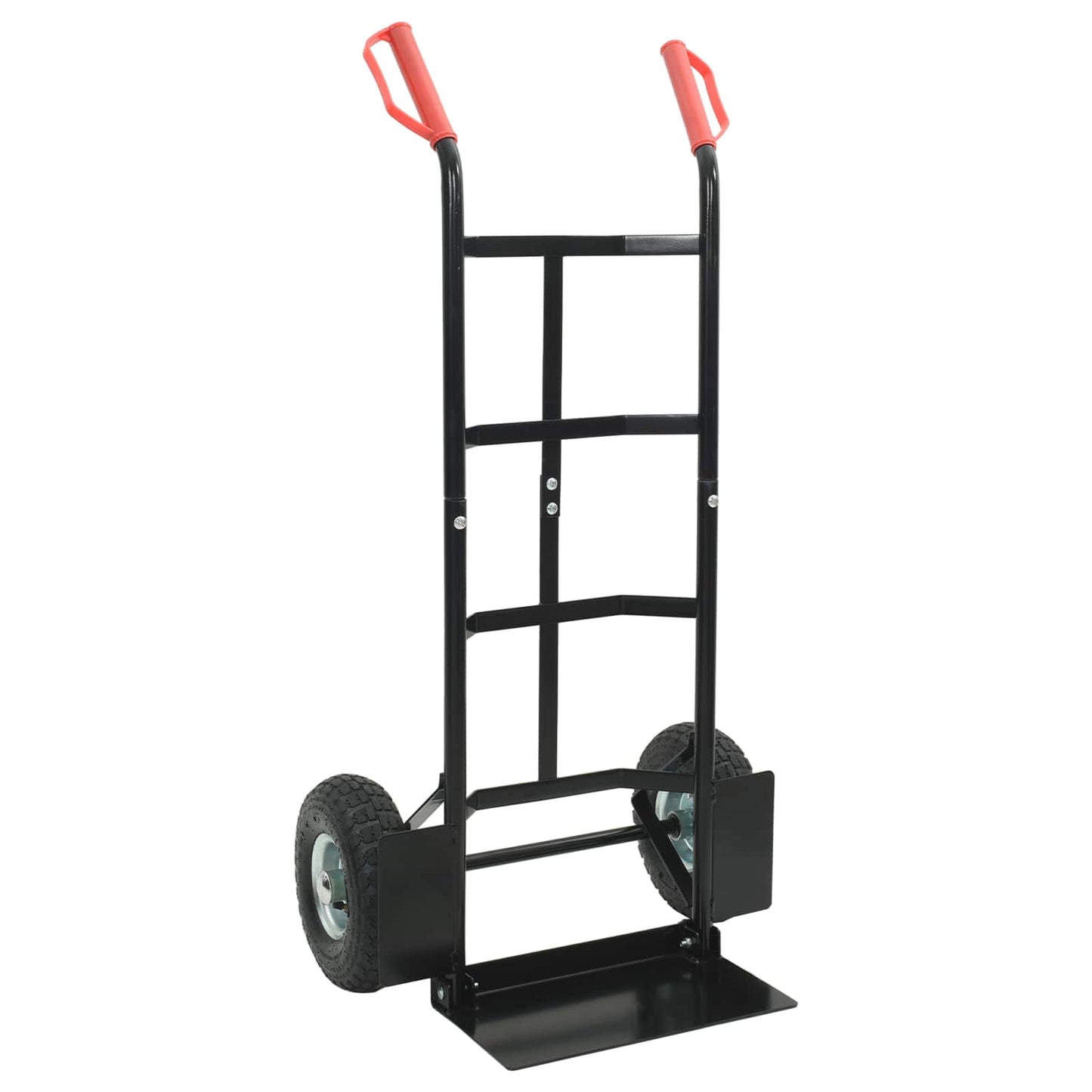 Carrello Pieghevole Estensibile Nero e Rosso 57 x 46 x 113 cm