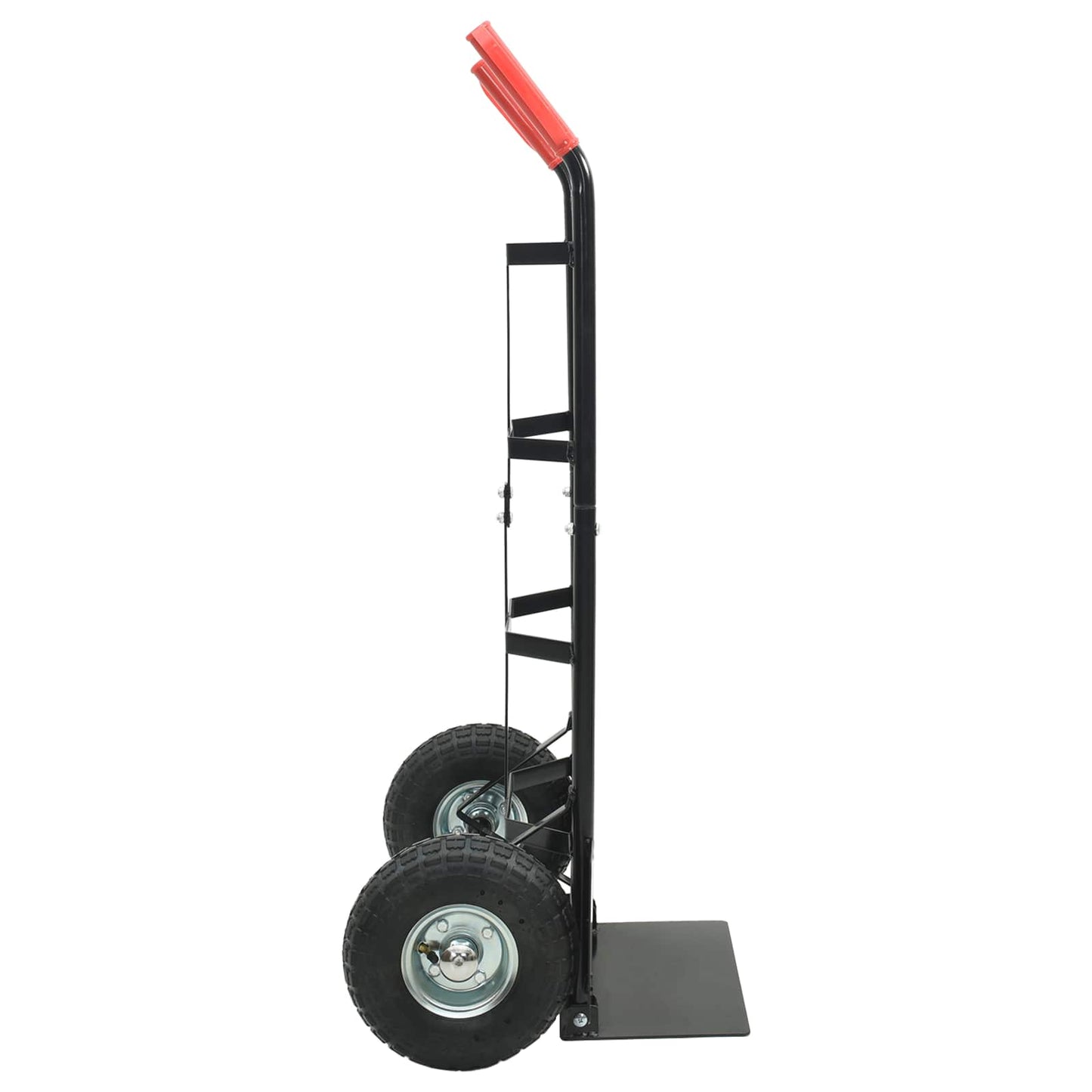 Carrello Pieghevole Estensibile Nero e Rosso 57 x 46 x 113 cm