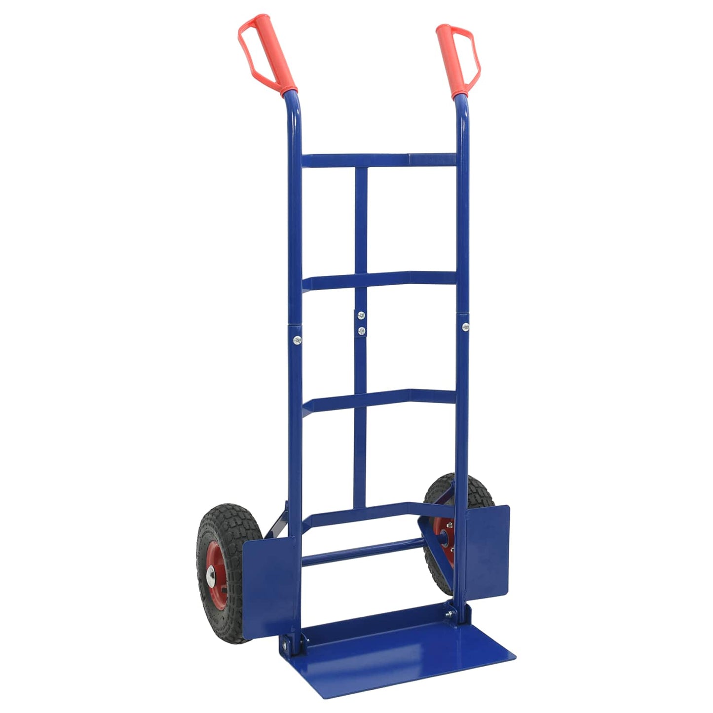 Carrello Pieghevole Estensibile Blu e Rosso 57 x 46 x 113 cm