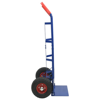 Carrello Pieghevole Estensibile Blu e Rosso 57 x 46 x 113 cm