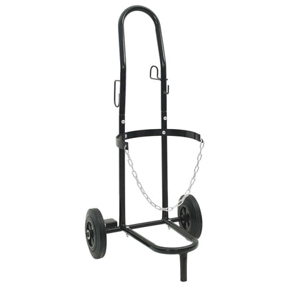 Carrello Manuale Nero e Rosso 49 x 49 x 101 cm Acciaio