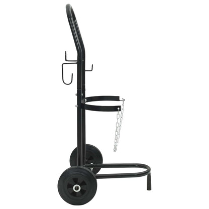 Carrello Manuale Nero e Rosso 49 x 49 x 101 cm Acciaio