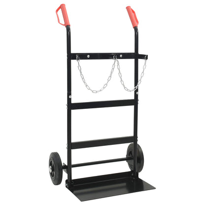 Carrello Manuale Nero e Rosso 63 x 43,5 x 110 cm Acciaio