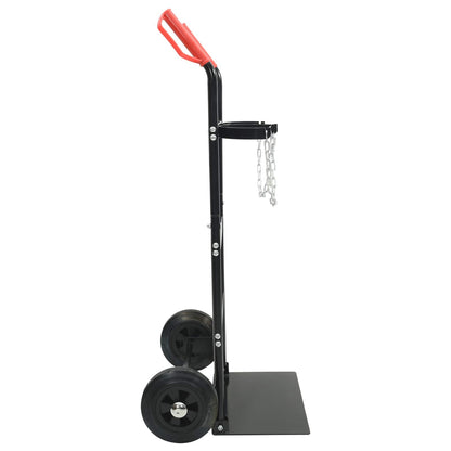 Carrello Manuale Nero e Rosso 63 x 43,5 x 110 cm Acciaio