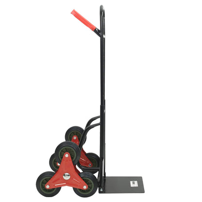 Carrello Manuale Nero e Rosso 64,5 x 49,5 x 114 cm Acciaio