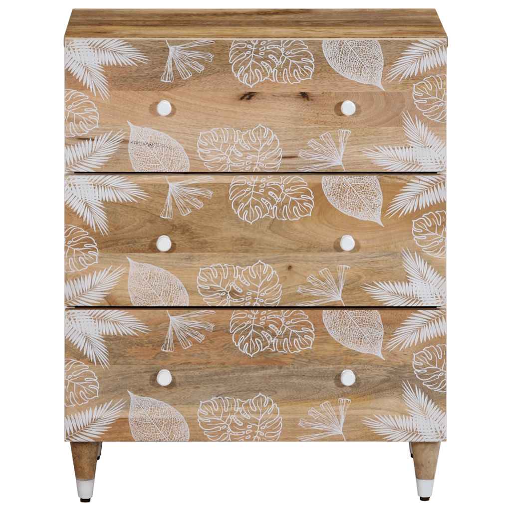 Credenze 2 pz 60x33,5x75 cm in Legno Massello di Mango
