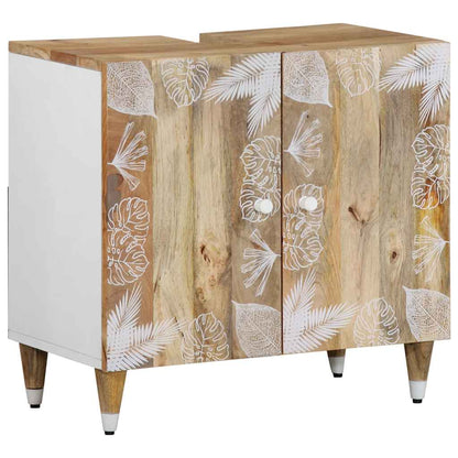 Set Mobili da Bagno 3pz in Legno Massello di Mango