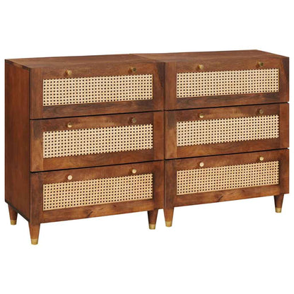 Set di Credenze 2 pcs Marrone 60 x 33,5 x 75 cm