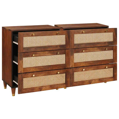 Set di Credenze 2 pcs Marrone 60 x 33,5 x 75 cm