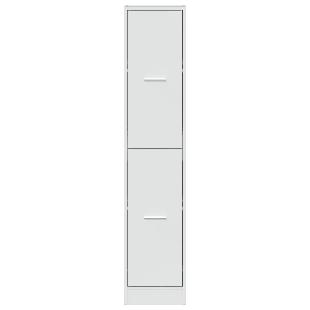 Armadietto da Farmacia Bianco Lucido 30x41x144,5 cm Truciolato