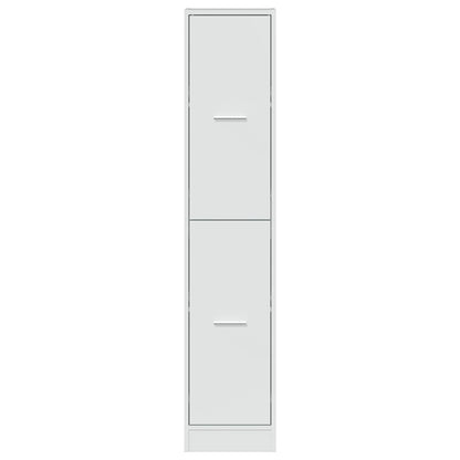 Armadietto da Farmacia Bianco Lucido 30x41x144,5 cm Truciolato