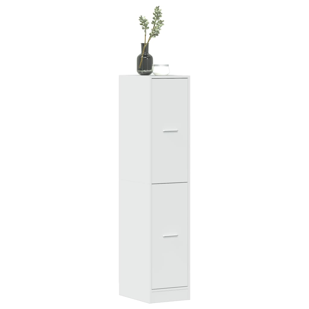 Armadietto da Farmacia Bianco Lucido 30x41x144,5 cm Truciolato
