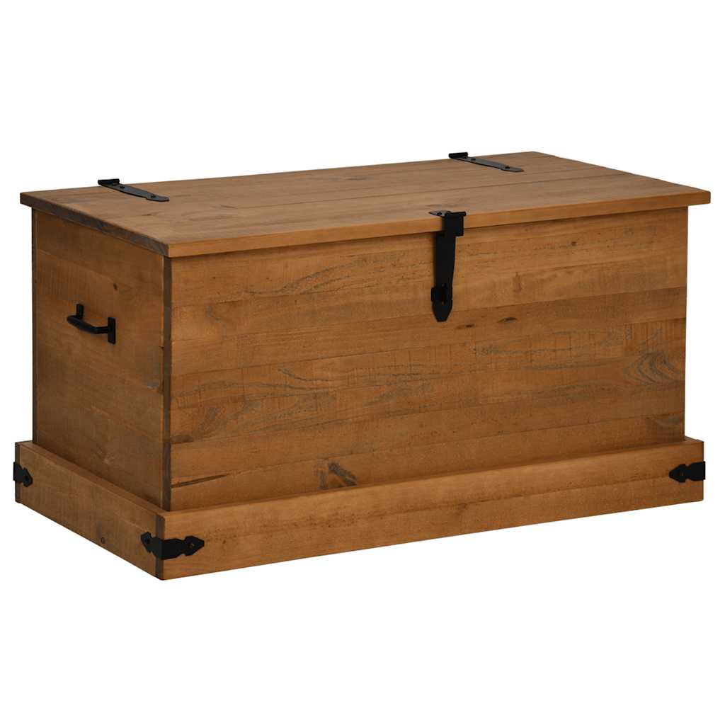 Cassapanca HALDEN 91x48x47 cm in Legno Massello di Pino