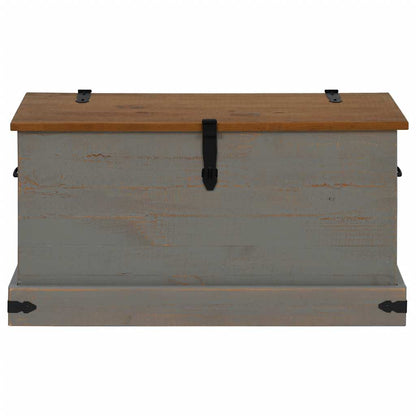Cassapanca HALDEN Grigio 91x48x47 cm in Legno Massello di Pino