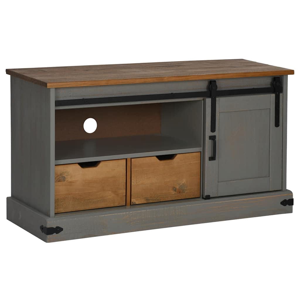 Mobile Porta TV HALDEN con Anta Scorrevole Grigio 110x40x60 cm