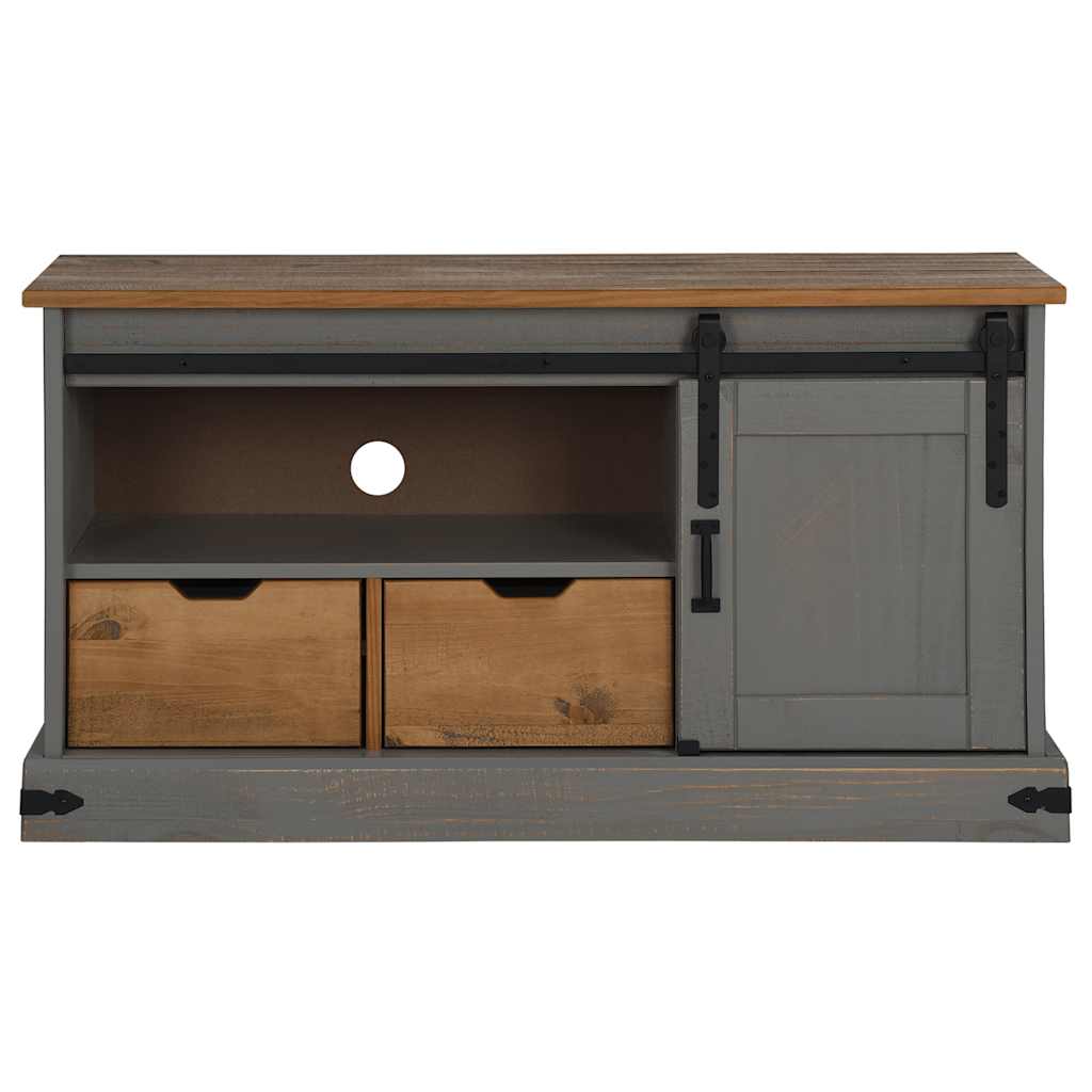 Mobile Porta TV HALDEN con Anta Scorrevole Grigio 110x40x60 cm