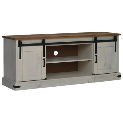 Mobile Porta TV HALDEN 2 Ante Scorrevoli Bianco 150x40x60 cm