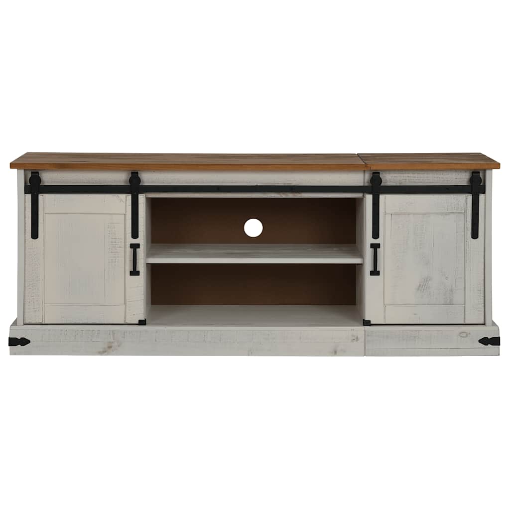 Mobile Porta TV HALDEN 2 Ante Scorrevoli Bianco 150x40x60 cm
