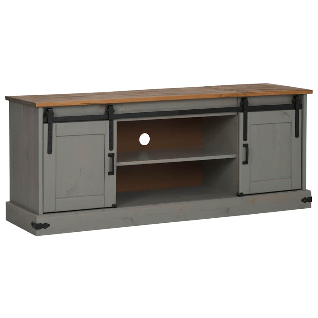 Mobile Porta TV HALDEN 2 Ante Scorrevoli Grigio 150x40x60 cm