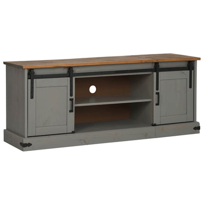 Mobile Porta TV HALDEN 2 Ante Scorrevoli Grigio 150x40x60 cm