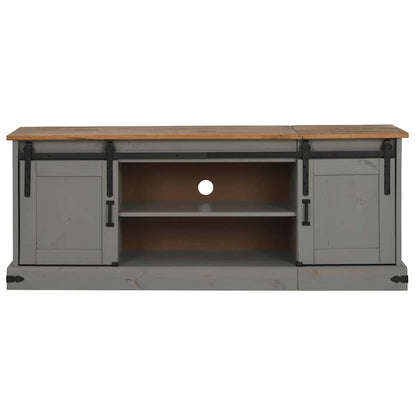 Mobile Porta TV HALDEN 2 Ante Scorrevoli Grigio 150x40x60 cm