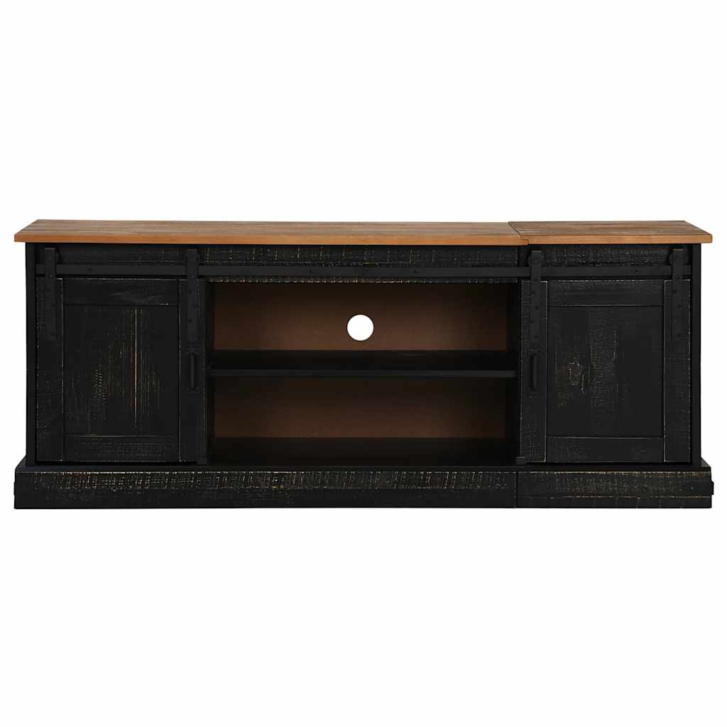 Mobile Porta TV HALDEN 2 Ante Scorrevoli Nero 150x40x60 cm