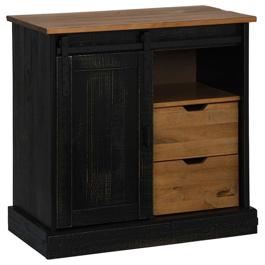 Credenza HALDEN con Anta Scorrevole 80x40x80 cm Legno Massello