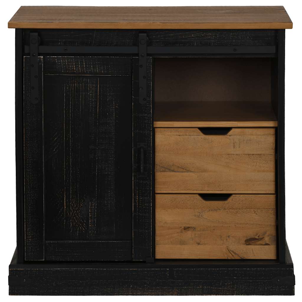 Credenza HALDEN con Anta Scorrevole 80x40x80 cm Legno Massello
