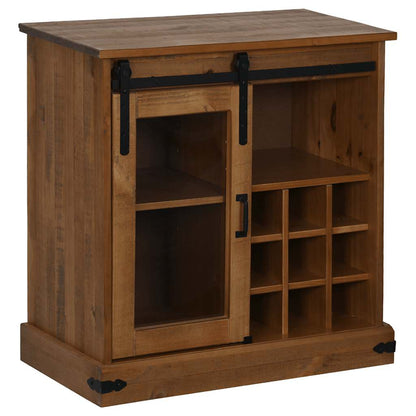 Credenza HALDEN con Anta Scorrevole 80x40x80 cm Legno Massello
