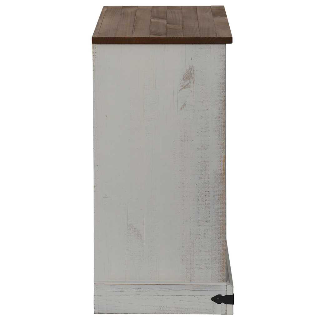 Credenza HALDEN con Anta Scorrevole 80x40x80 cm Legno Massello
