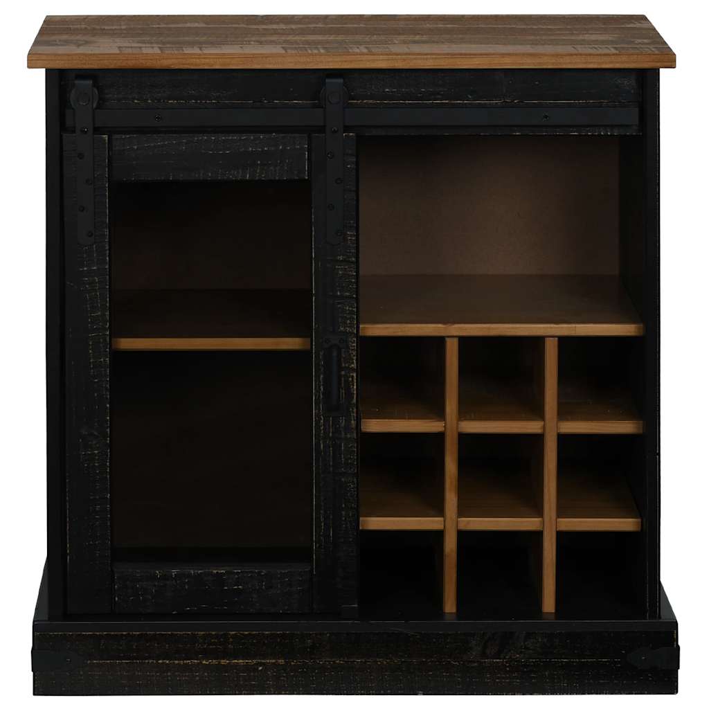 Credenza HALDEN con Anta Scorrevole 80x40x80 cm Legno Massello
