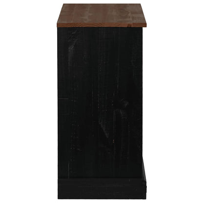 Credenza HALDEN con Anta Scorrevole 80x40x80 cm Legno Massello