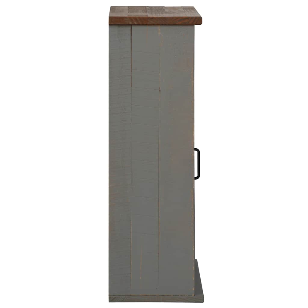 Pensile HALDEN con Anta Scorrevole Grigio 49x22,5x70 cm in Pino