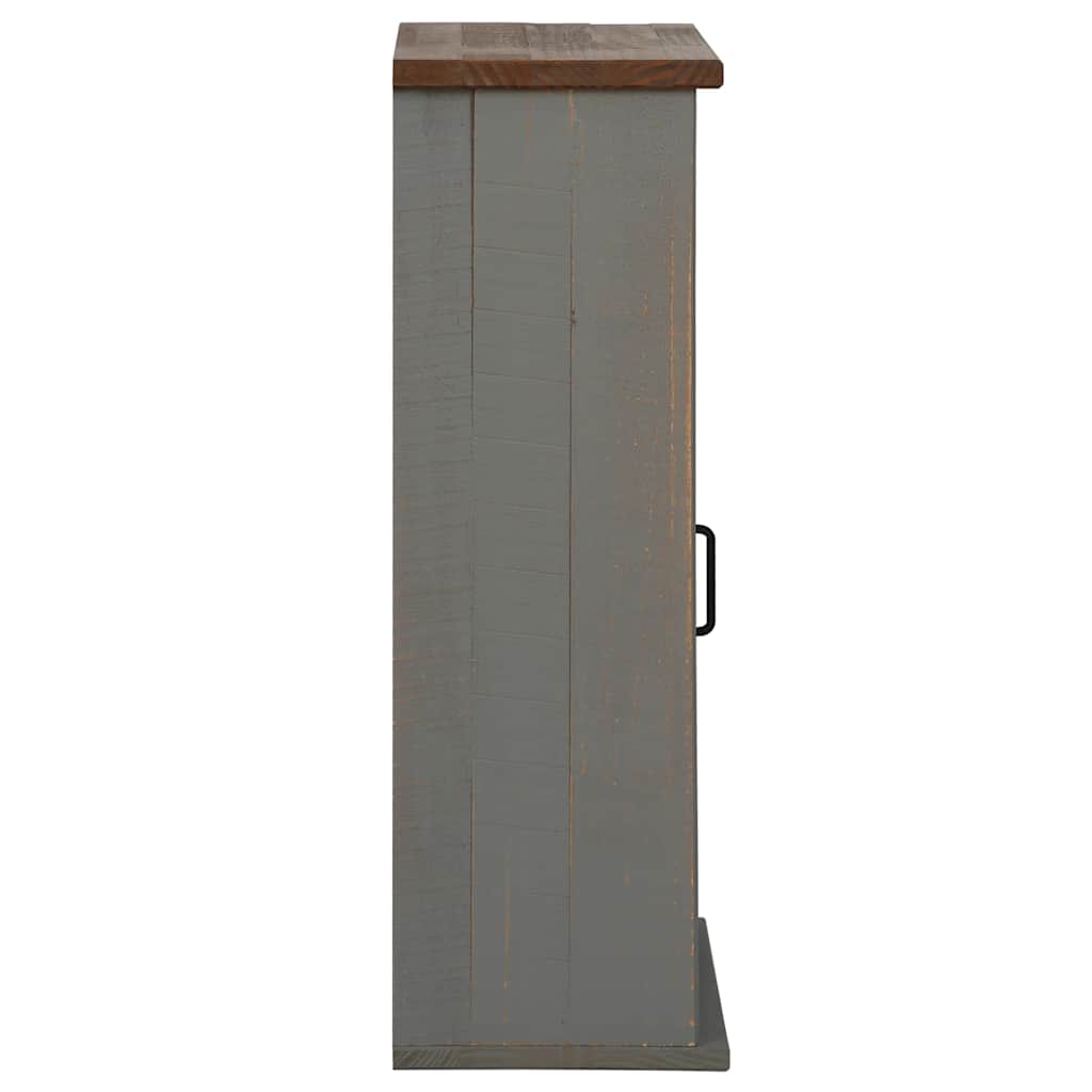 Pensile HALDEN 2 Ante Scorrevoli Grigio 75x22,5x70 cm Pino