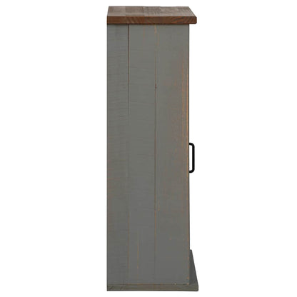 Pensile HALDEN 2 Ante Scorrevoli Grigio 75x22,5x70 cm Pino