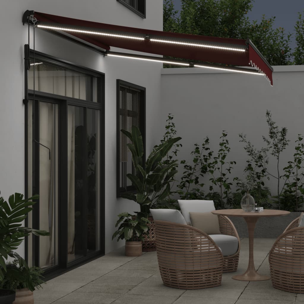 Tenda da Sole Retrattile Automatica con LED BordÃƒÂ² 300x250 cm