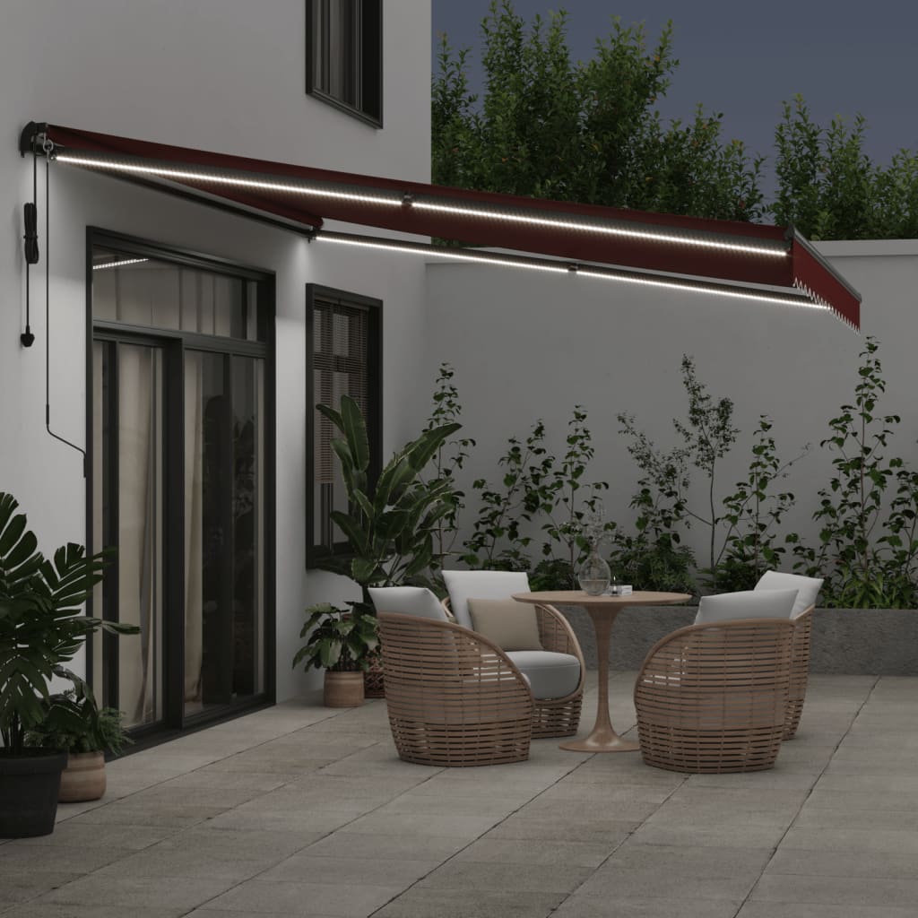 Tenda da Sole Retrattile Automatica con LED BordÃ² 450x300 cm