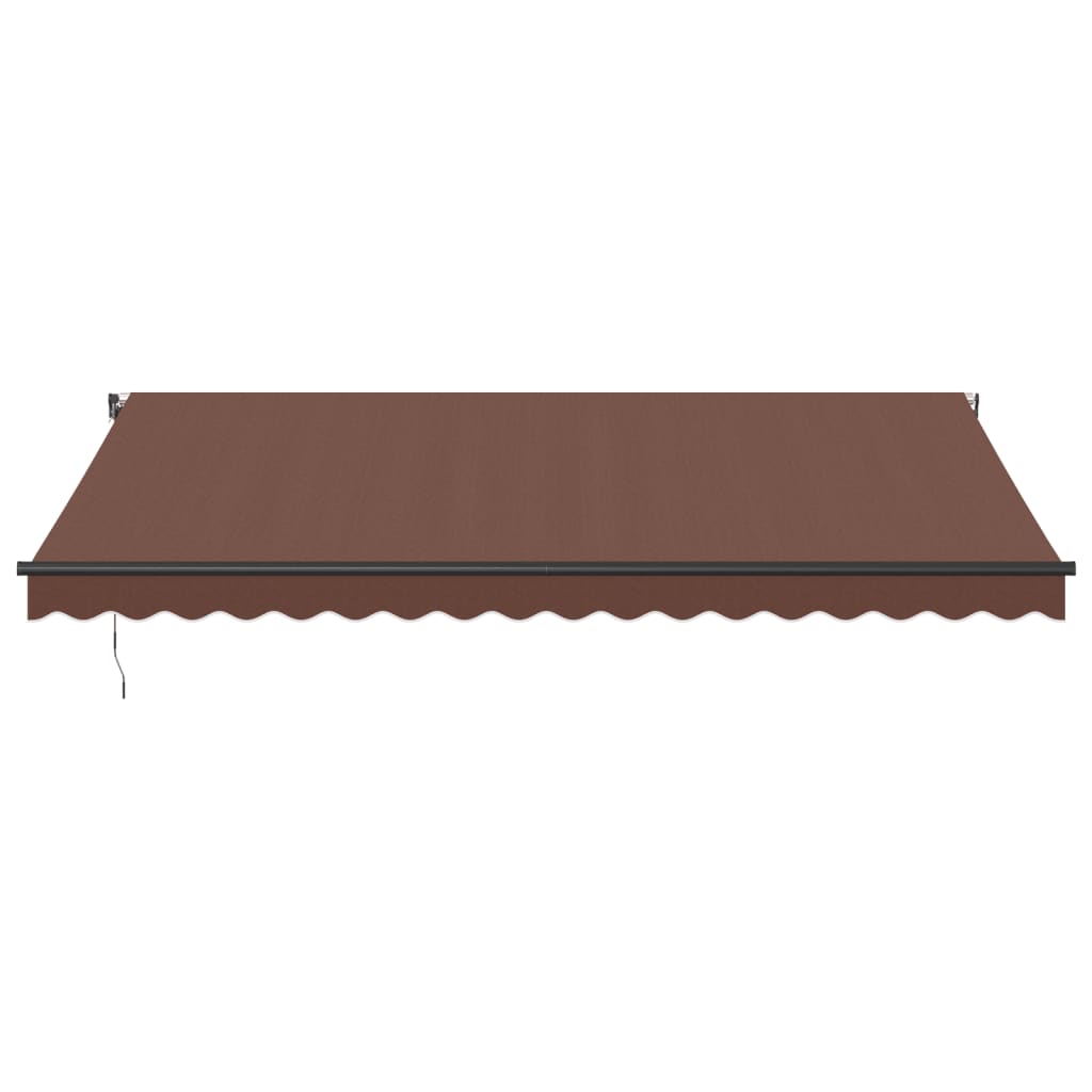 Tenda da Sole Retrattile Automatica con LED Marrone 450x300 cm