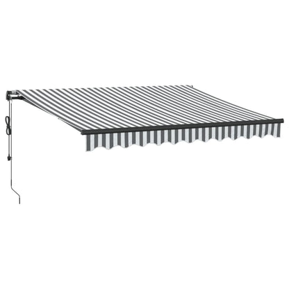Tenda Sole Retrattile Automatica Antracite e Bianco 300x250 cm