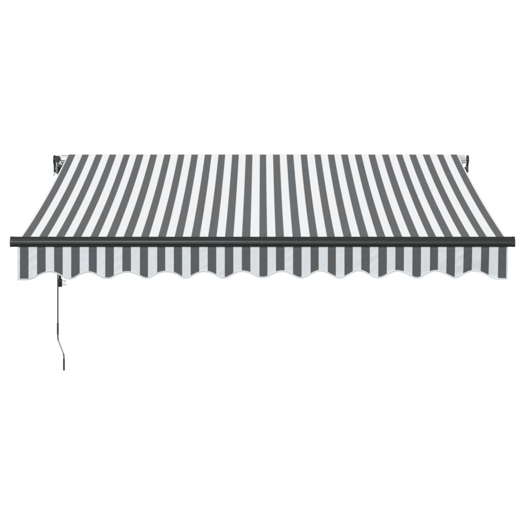Tenda Retrattile Automatica LED Antracite e Bianco 300x250 cm