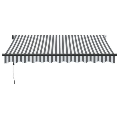 Tenda Retrattile Automatica LED Antracite e Bianco 300x250 cm