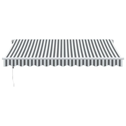 Tenda Retrattile Automatica Antracite e Bianco 350x250 cm