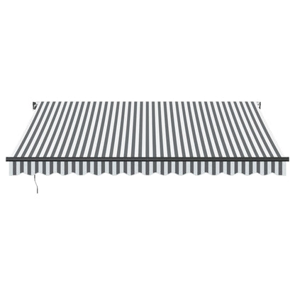 Tenda da Sole Retrattile Manuale Antracite e Bianco 400x300 cm