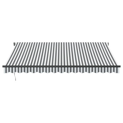 Tenda Sole Retrattile Automatica Antracite e Bianco 400x300 cm
