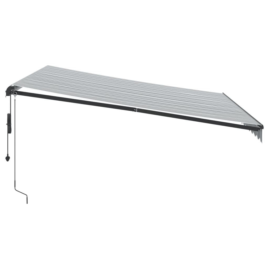 Tenda Sole Retrattile Automatica Antracite e Bianco 400x300 cm