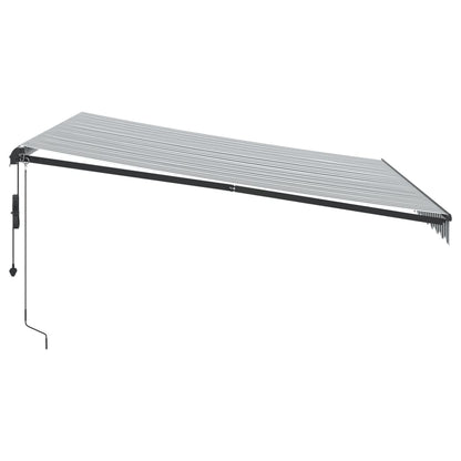 Tenda Sole Retrattile Automatica Antracite e Bianco 400x300 cm