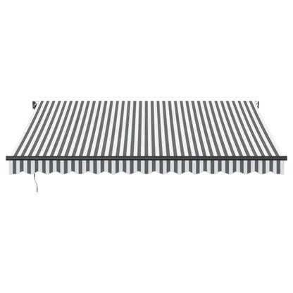 Tenda Retrattile Automatica LED Antracite e Bianco 400x300 cm