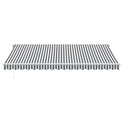 Tenda Retrattile Automatica Antracite e Bianco 450x300 cm